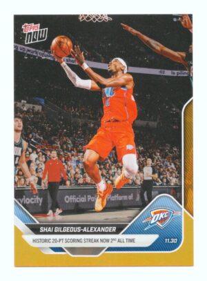 Shai Gilgeous-Alexander 20/25 -2025-26 NBA Topps NOW®-Card 69-