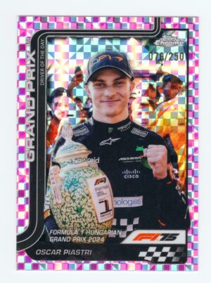 Oscar Piastri 076/250 -2025 Topps Chrome Formula 1 -Grand Prix Driver Of The Day-